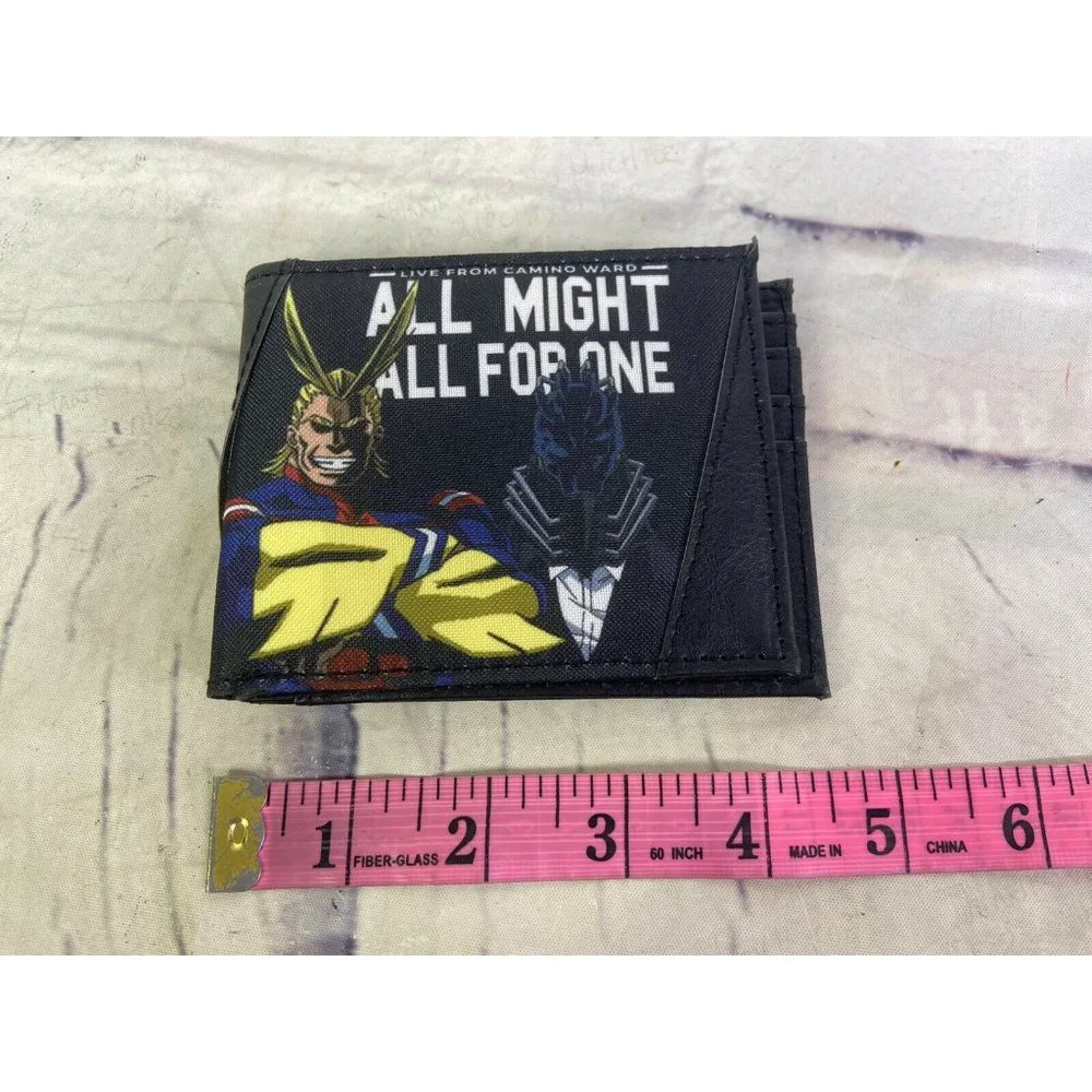 My Hero Academia All Might All For One Graphic Print Bi-Fold Wallet Anime NEW